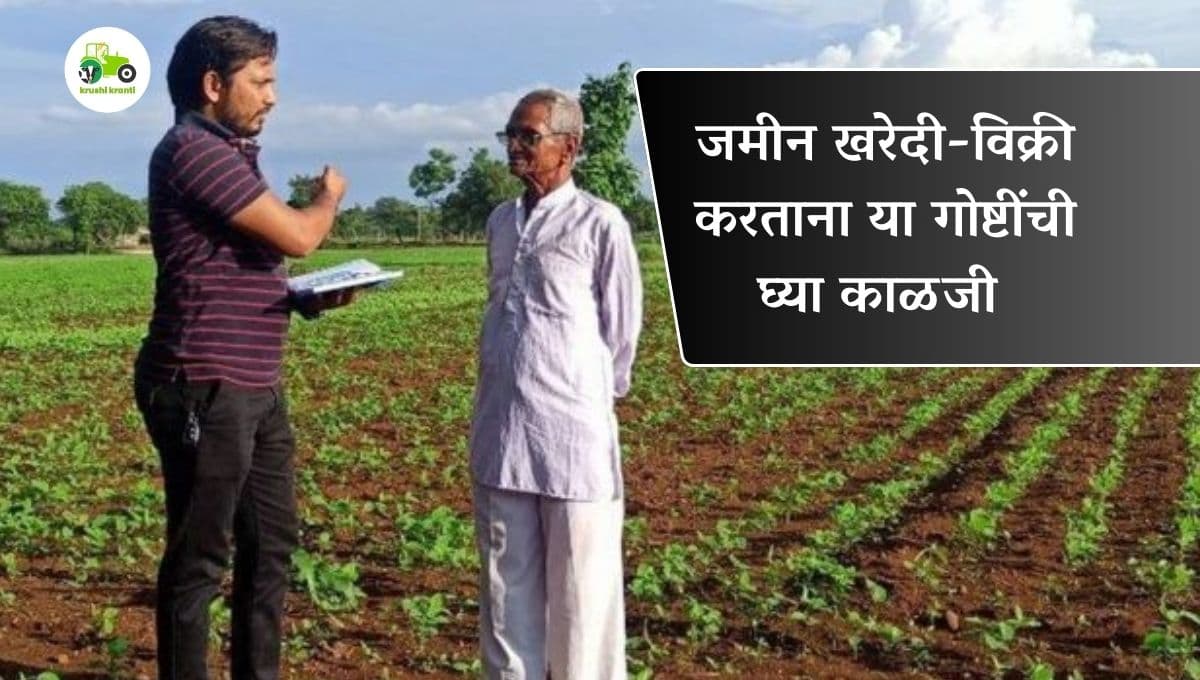 जमीन खरेदी-विक्री करताना या गोष्टींची घ्या काळजी